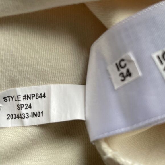 MADEWELL Baby Tee Women XXS Antique Cream NEW Raglan Sleeve Shrunken Fit NP844 - Picture 14 of 14